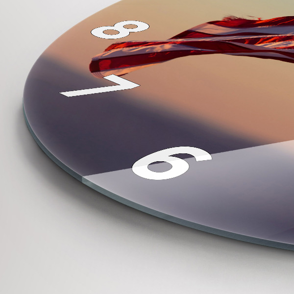 Okrúhle hodiny Lietajúca vlajka USA