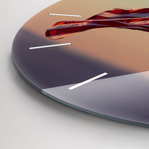 Okrúhle hodiny Lietajúca vlajka USA