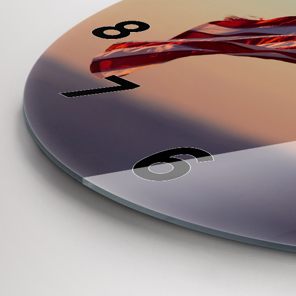 Okrúhle hodiny Lietajúca vlajka USA