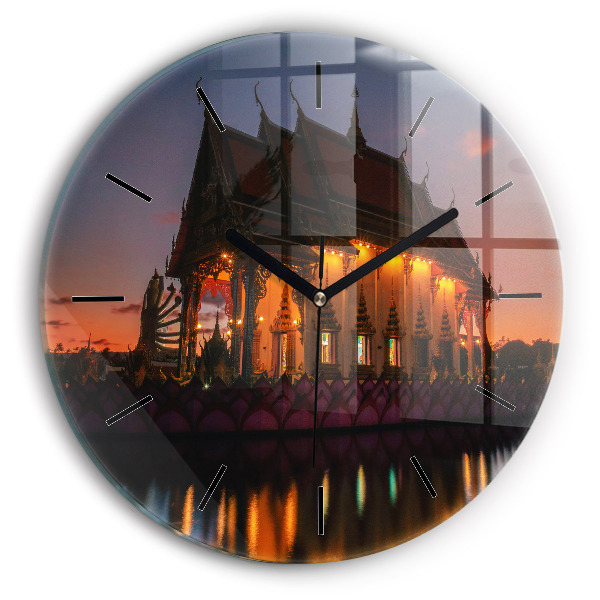 Okrúhle hodiny Chrám v Bangkoku