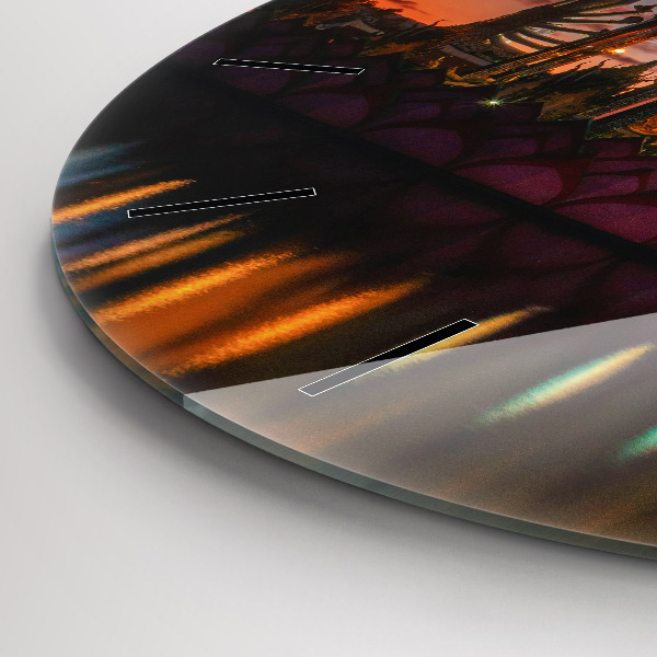 Okrúhle hodiny Chrám v Bangkoku