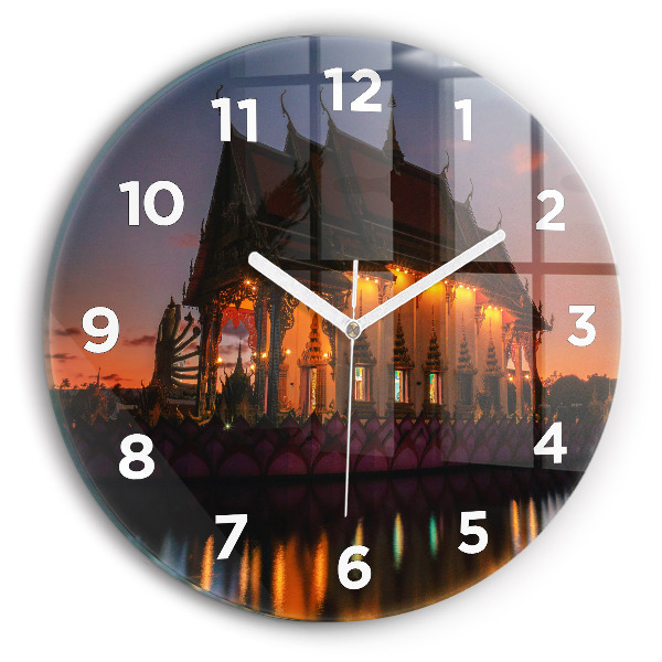 Okrúhle hodiny Chrám v Bangkoku