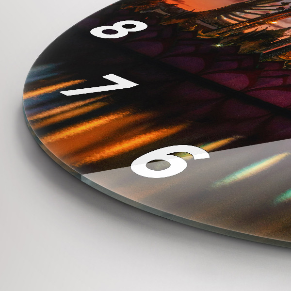 Okrúhle hodiny Chrám v Bangkoku