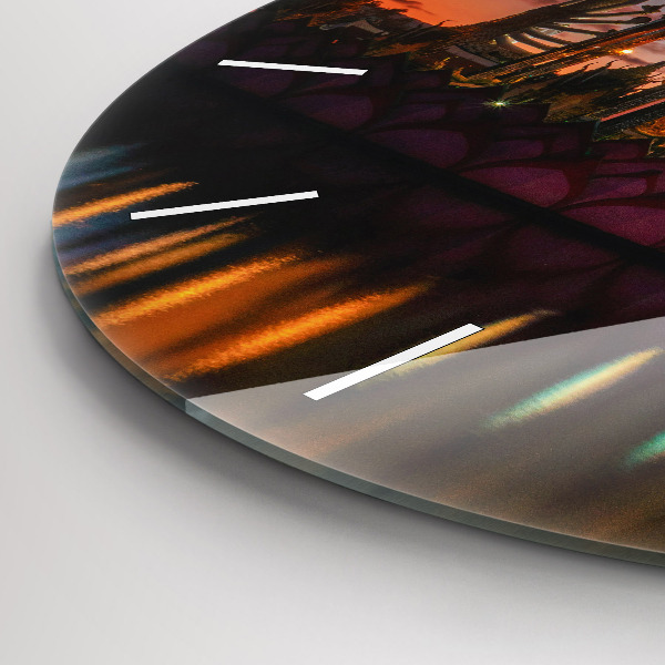 Okrúhle hodiny Chrám v Bangkoku