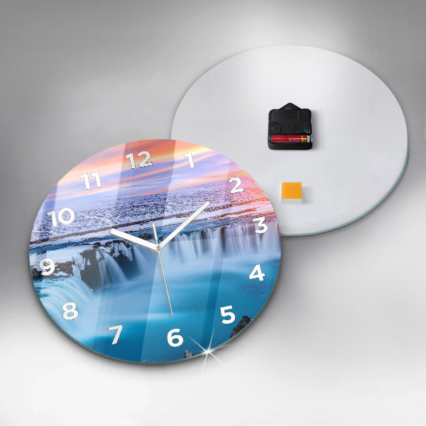 Okrúhle hodiny Vodopád Godafoss Island