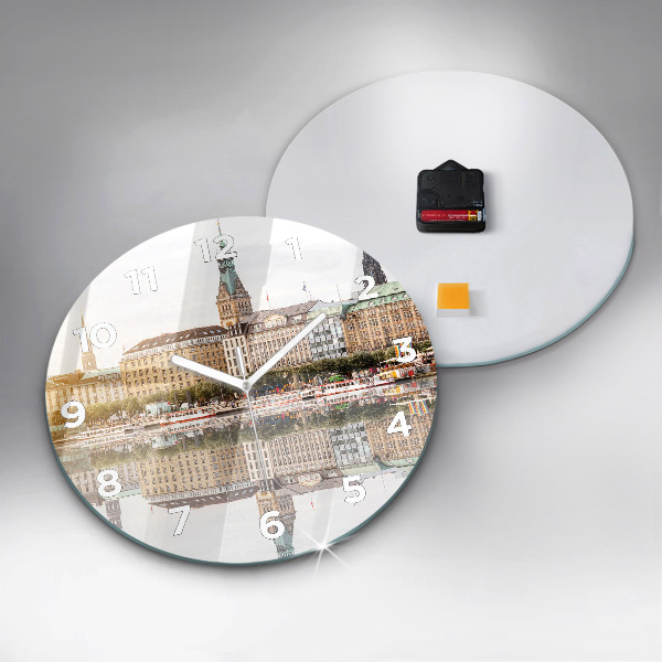 Okrúhle hodiny Rieka Hamburg Nemecko