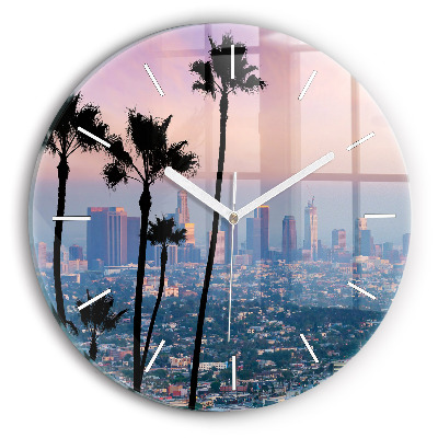 Okrúhle hodiny Západ slnka v Los Angeles