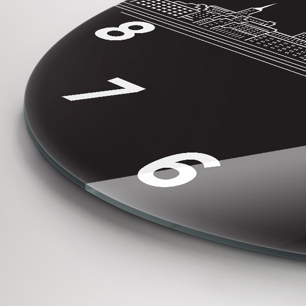 Okrúhle hodiny Kresba mesta Ostrava