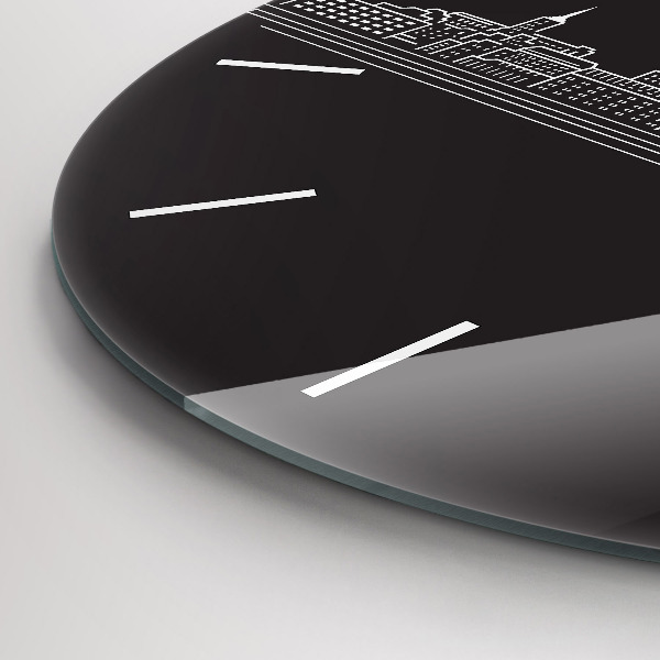 Okrúhle hodiny Kresba mesta Ostrava