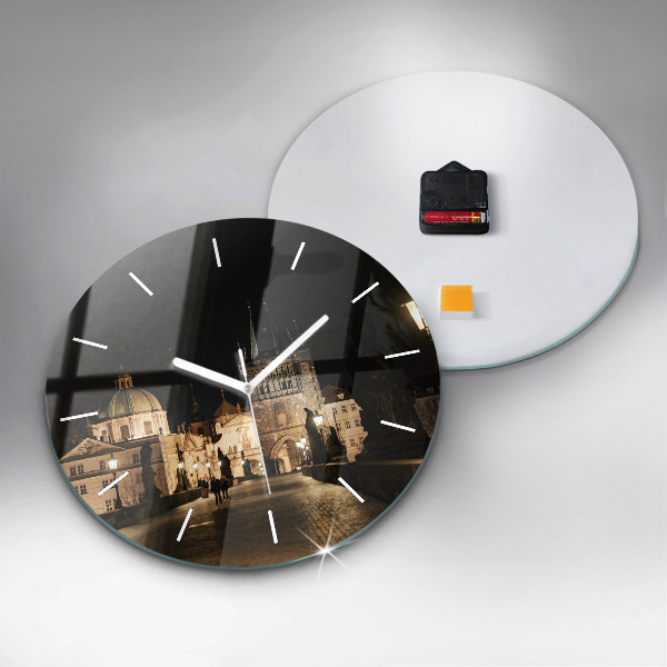 Okrúhle hodiny Karlov most v Prahe