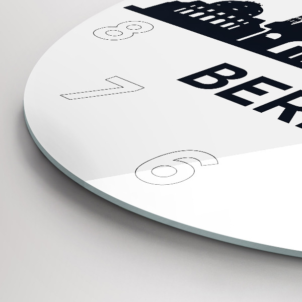 Okrúhle hodiny Ilustrácie mesta Berlín