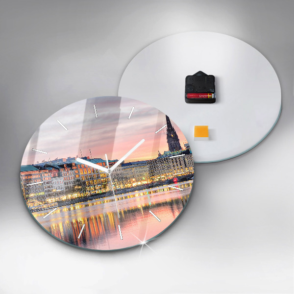 Okrúhle hodiny Alster v Hamburgu