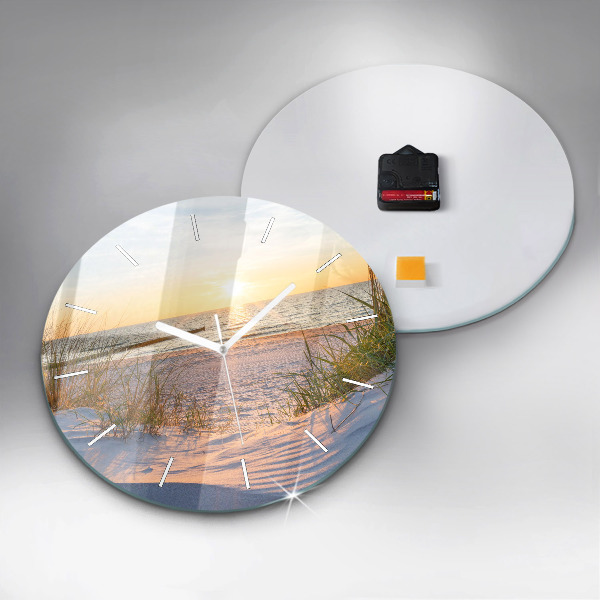 Okrúhle hodiny Západ slnka nad morom