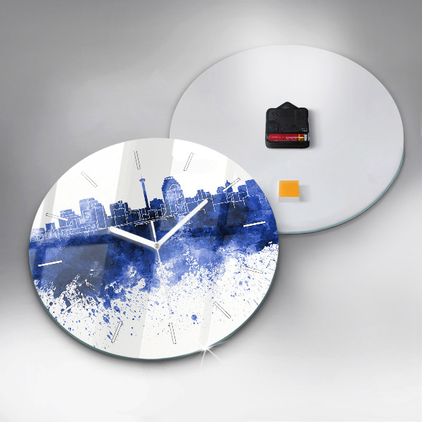 Okrúhle hodiny Akvarely San Antonio