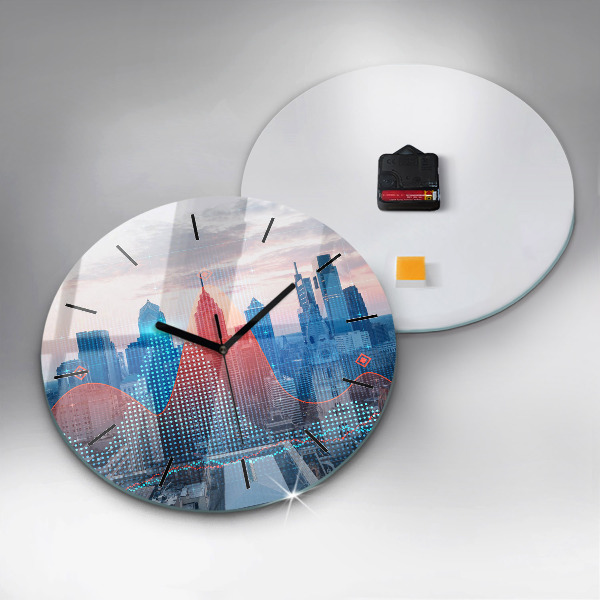 Okrúhle hodiny Mrakodrapy vo Philadelphii