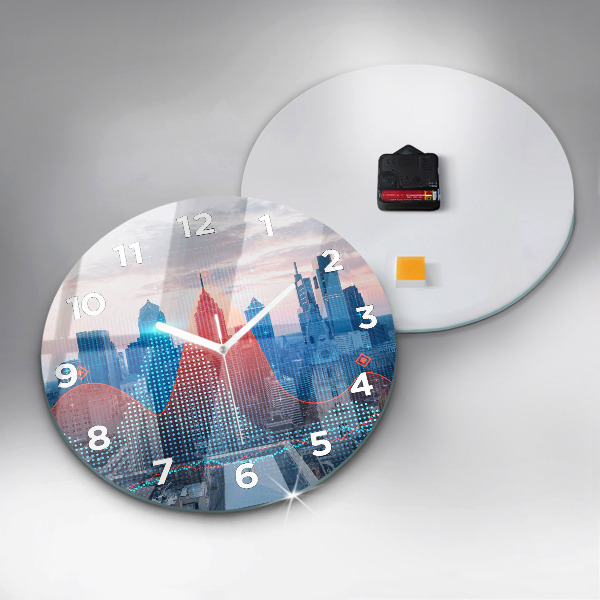 Okrúhle hodiny Mrakodrapy vo Philadelphii