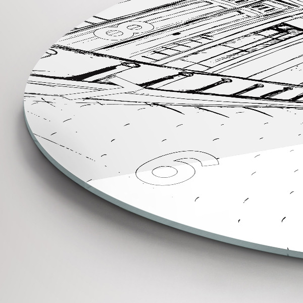 Okrúhle hodiny Kresba mesta Provence