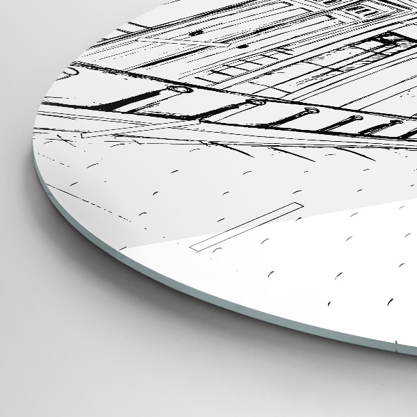 Okrúhle hodiny Kresba mesta Provence