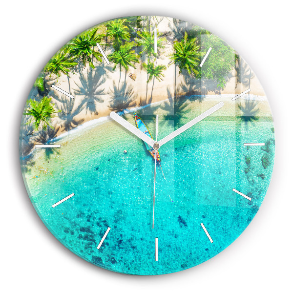 Okrúhle hodiny Tropická pláž Koh Tao