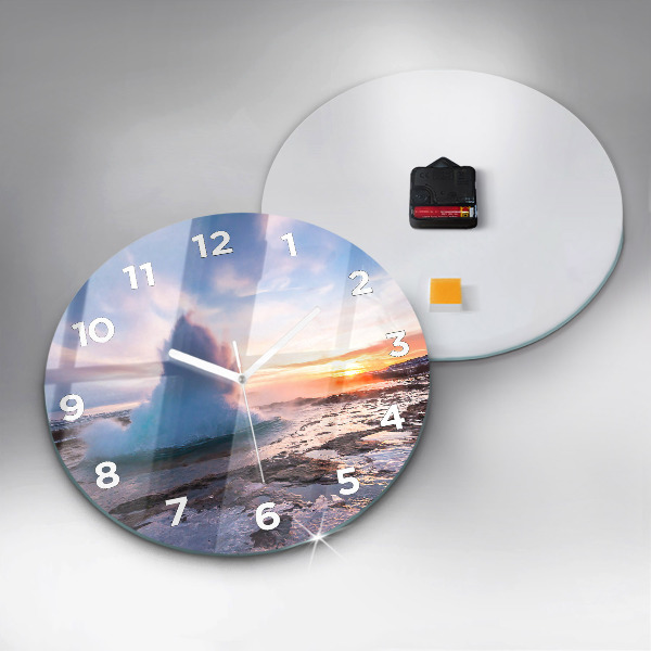 Okrúhle hodiny Gejzír na ostrove Island