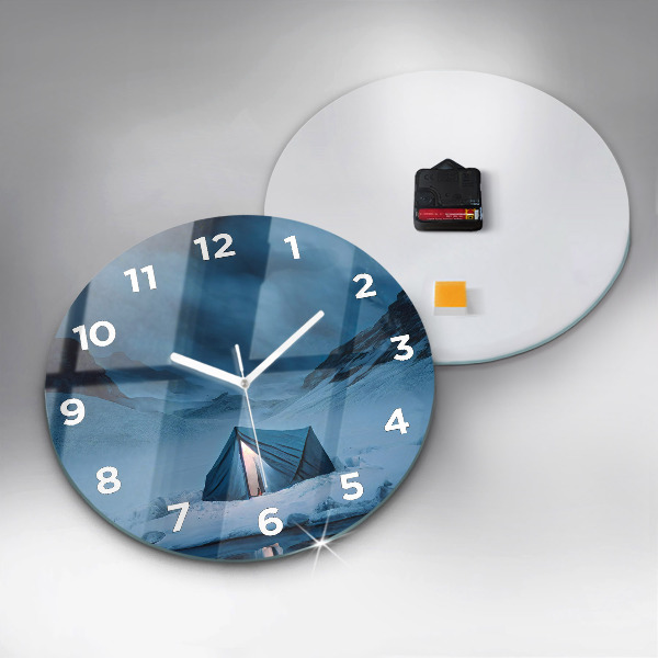 Okrúhle hodiny Stan v horách na Islande