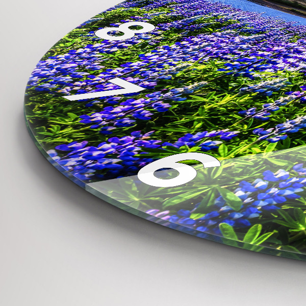 Okrúhle hodiny Pohľad na hory na Islande