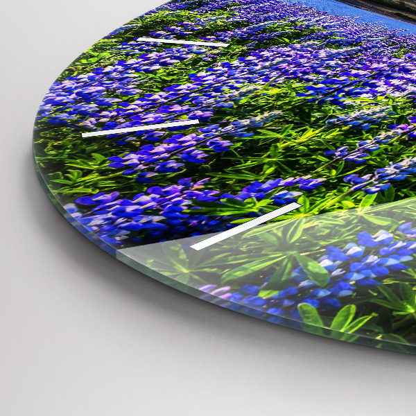 Okrúhle hodiny Pohľad na hory na Islande