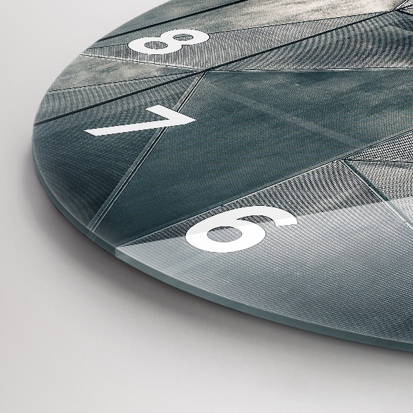 Okrúhle hodiny Kovové abstraktné trojuholníky