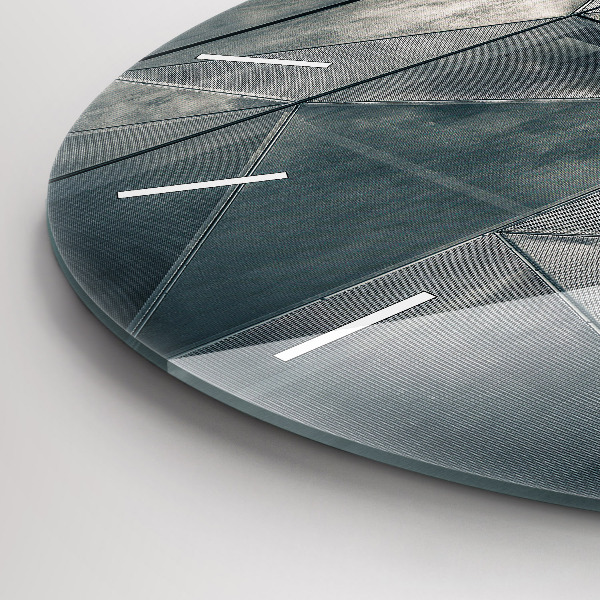 Okrúhle hodiny Kovové abstraktné trojuholníky