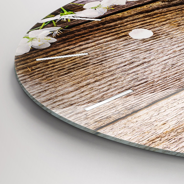 Okrúhle hodiny Kvety na dreve