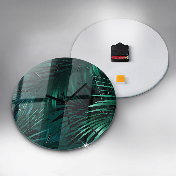 Okrúhle hodiny Tropické listy