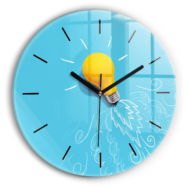 Okrúhle hodiny Nákres žiarovky