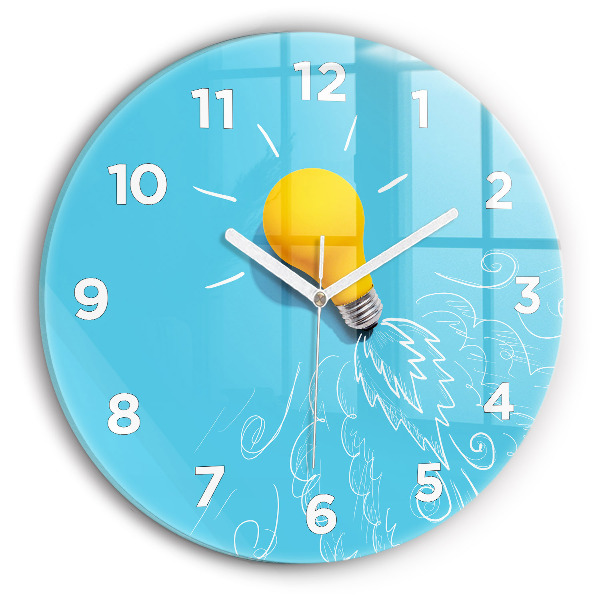 Okrúhle hodiny Nákres žiarovky