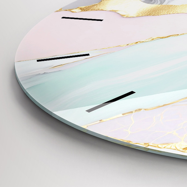 Okrúhle hodiny Mramorový vzor