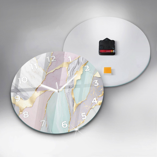 Okrúhle hodiny Mramorový vzor