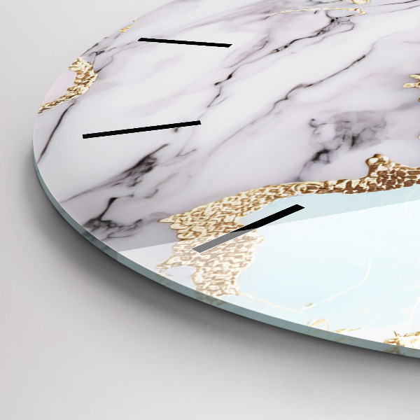 Okrúhle hodiny Pastelový mramor