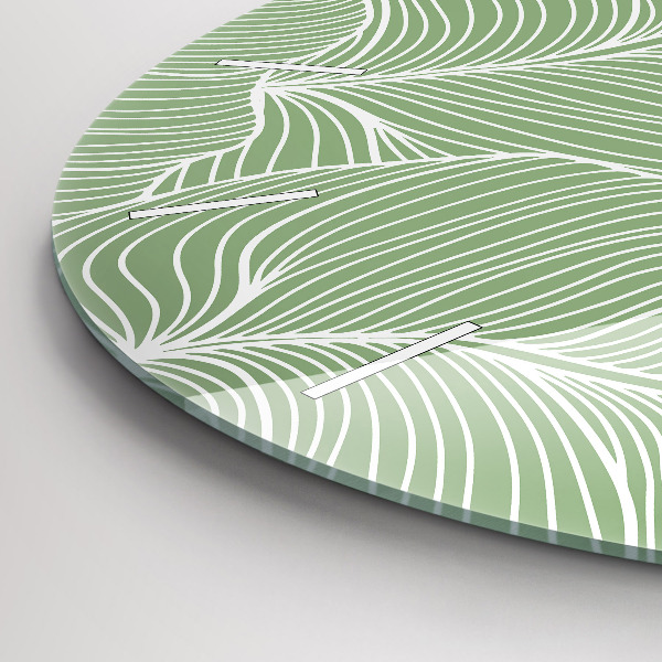 Okrúhle hodiny Listy prírodný vzor