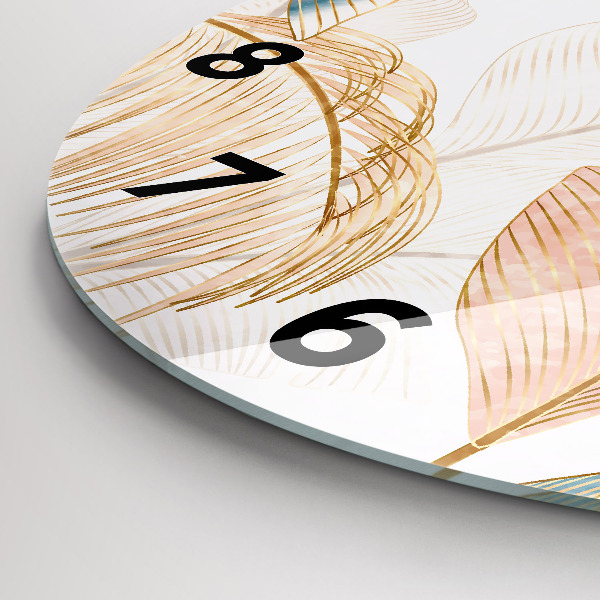 Okrúhle hodiny Vzor listov prírody