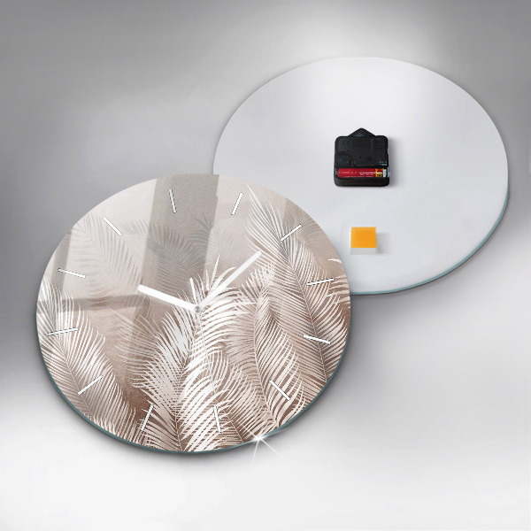 Okrúhle hodiny Tropické boho listy