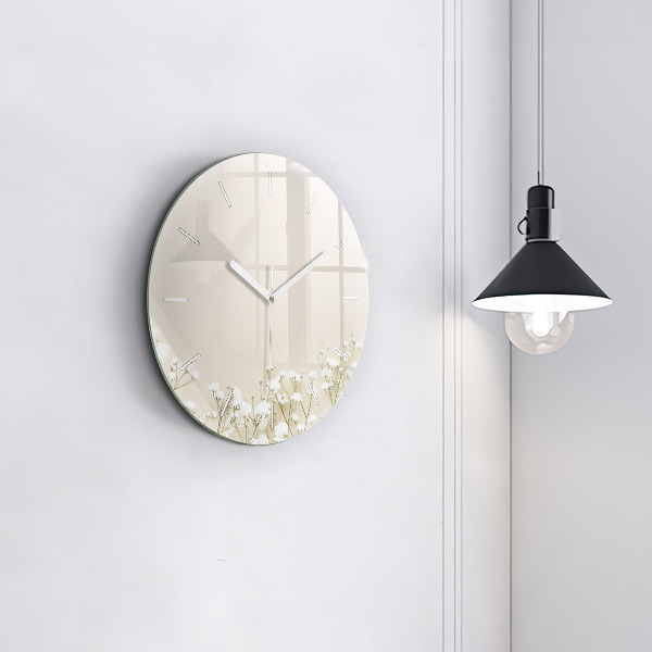 Okrúhle hodiny Kvitnúce kvety gypsomilky