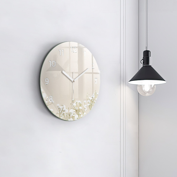 Okrúhle hodiny Kvitnúce kvety gypsomilky