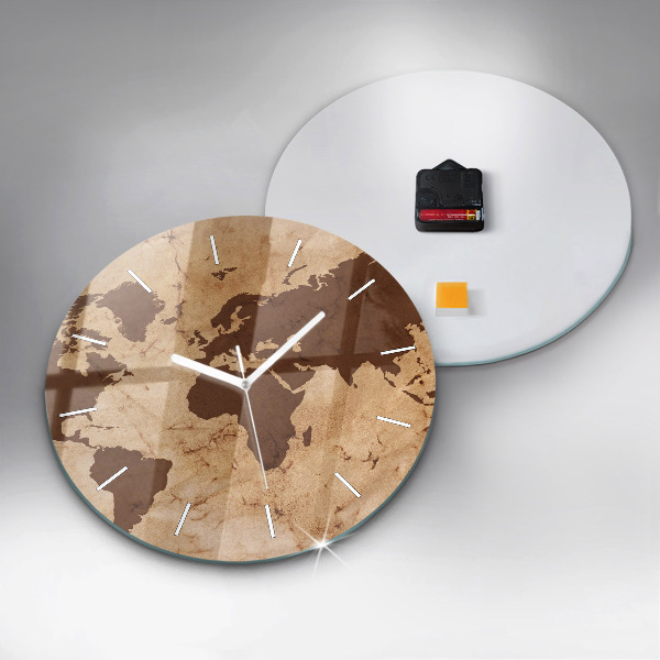 Okrúhle hodiny Vintage mapa sveta