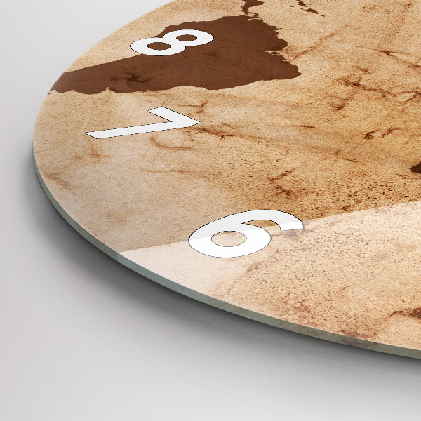 Okrúhle hodiny Vintage mapa sveta