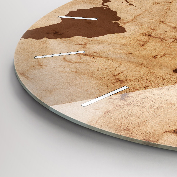 Okrúhle hodiny Vintage mapa sveta