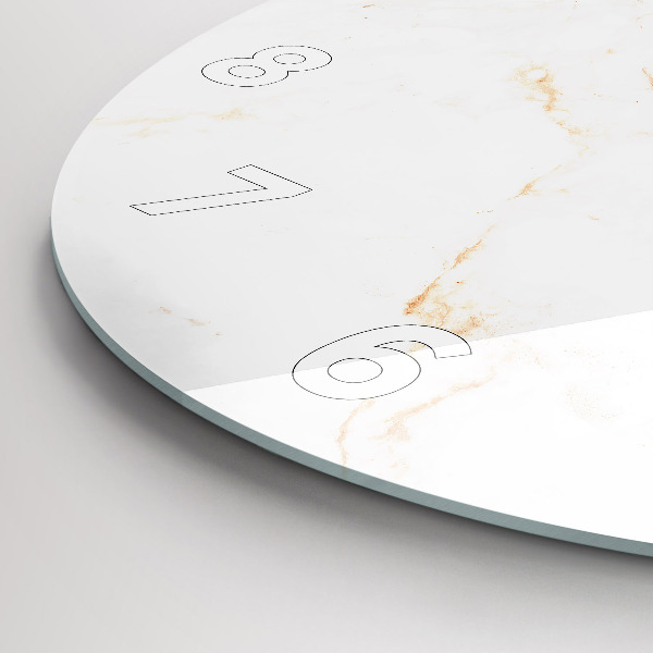 Okrúhle hodiny Elegantný mramor