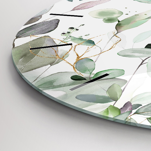 Okrúhle hodiny Listy rastlín