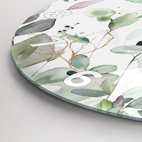 Okrúhle hodiny Listy rastlín