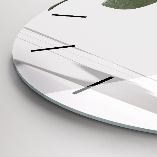 Okrúhle hodiny Abstraktné listy