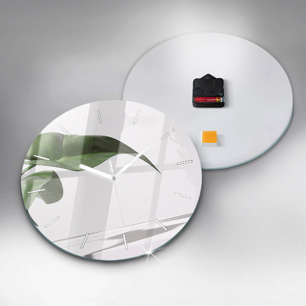 Okrúhle hodiny Abstraktné listy