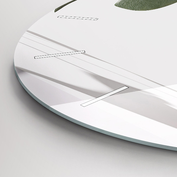 Okrúhle hodiny Abstraktné listy